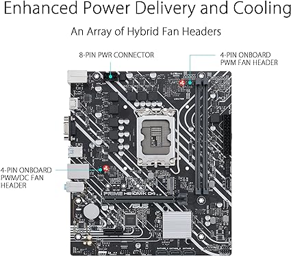 ASUS Prime H610M-K D4 Intel LGA 1700 Micro ATX DDR4 Motherboard ASUS Prime H610M-K D4 Intel LGA 1700 Micro ATX DDR4 Motherboard